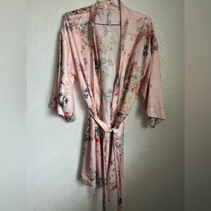 Satin like robe